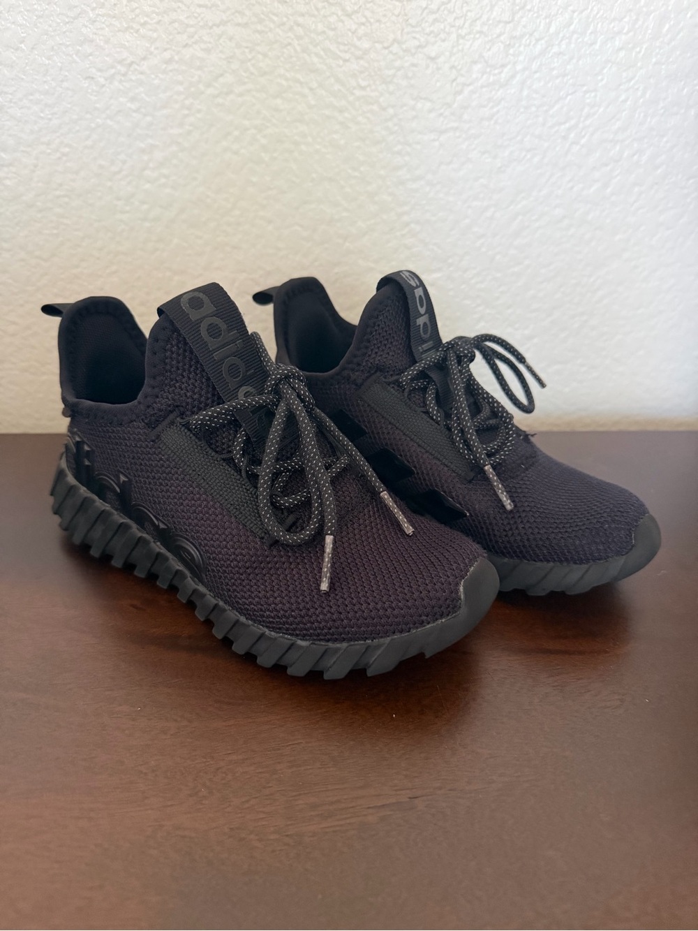 Adidas Toddler Sneakers Black Knit Size 1 Yeezy Style